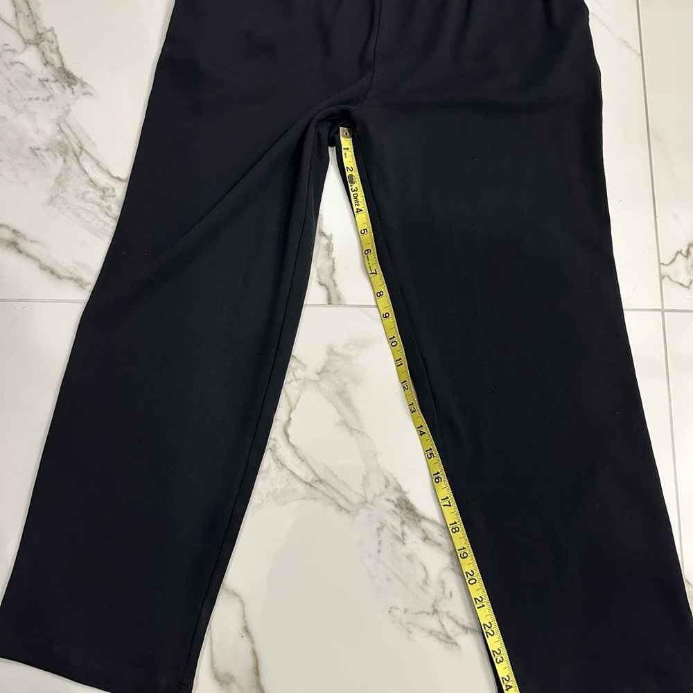 Lands' End Petite Sport Knit Black Straight Leg Pant - NWOT Sz. M-Petite - Picture 8 of 10